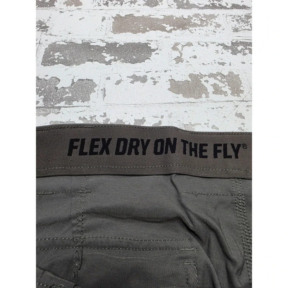 Duluth Trading Co Flex Dry On The Fly 5 pocket Pants Mens 46 x 30 Gray Relax Fit